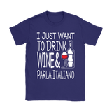 Drink Wine And Parla Italiano Shirt