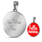Bella Nonna with Red Circle Pendant Necklace