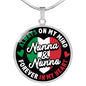 Nonna and Nonno Forever in My Heart Necklace in Gold & Stainless Steel