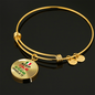 Gold Let The Italian Girl Handle It with Circle Charm Bangle