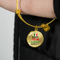 Gold Let The Italian Girl Handle It with Circle Charm Bangle