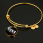 Nonna The Woman The Myth The Legend with Circle Charm Bangle in Gold & Stainless Steel