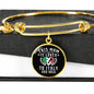 This Mom is Loved to Italy and Back with Circle Charm Bangle in Gold & Stainless Steel