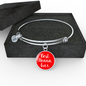 Best Nonna Ever With Red Circle Charm Bangle