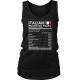 Italian Nutrition Facts Shirt