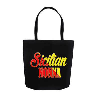 Sicilian Nonna Tote Bag - Black