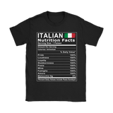 Italian Nutrition Facts Shirt