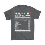 Italian Nutrition Facts Shirt