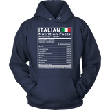 Italian Nutrition Facts Shirt