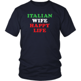 Italian Wife Happy Life Shirt