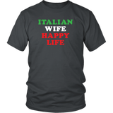 Italian Wife Happy Life Shirt