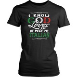 God Made Me Italian Shirt