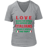 Italian Love Makes The World Go Round Shirt