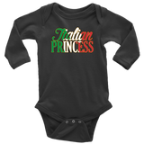 Italian Princess Long Sleeve Baby Onesie
